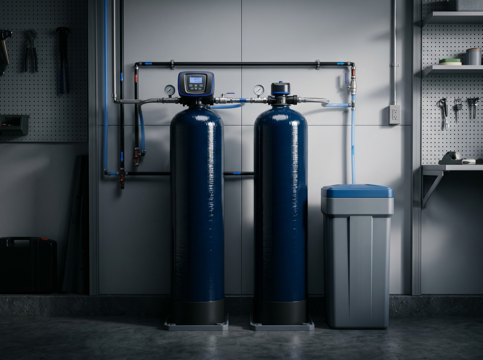 Installed whole-home water equipment